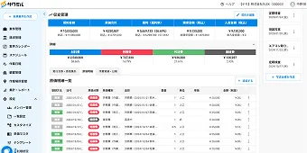 実行予算・原価管理の画面
